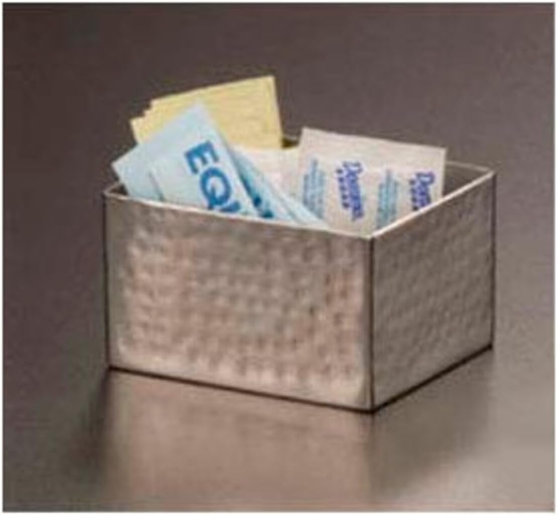 American Metalcraft HMSPH4 Hammered Stainless Steel Rectangle Sugar Packet Holder, 2.75" L x 3.25" W, Silver