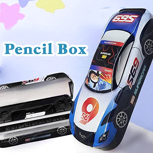 Image of FunBlast Metal Pencil Box - Car Shaped Pencil Case for Kids, Multi-Layer Pen and Pencil Box for School Kids, Stationery Organizer Box, Birthday Return Gift's (Random Color)