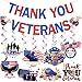 Veterans Day Decorations Glittery Thank You Veterans Banner Happy Veterans Day Banner Memorial Day Veterans Day American Patriotic Decorations with Veterans Themed Hanging Decorations for Greeting Veterans Day Theme Party Decorations Supplies