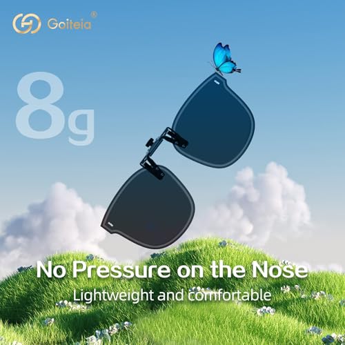 Goiteia Polarized Oversized Polarized Flip up Clip on Sunglasses over Prescription Glasses for Fashion Women UV400 Protection3