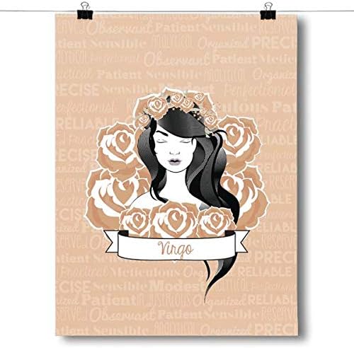 Inspired Posters - Zodiac Sign - Virgo Decorative Wall Art Poster - Modern Home Decor - Motivational Posters - UV Print 8x10 Poster