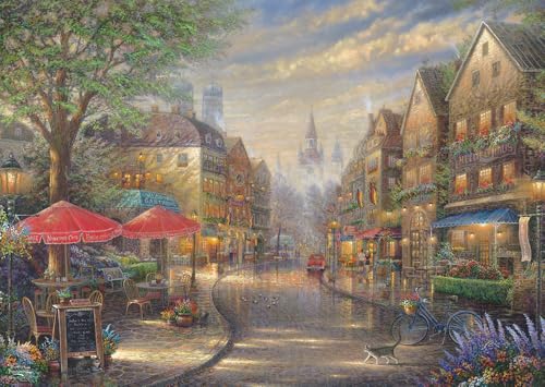 Schmidt Spiele Thomas Kinkade-Puzzle (1000 Piezas), diseño de café en Múnich, Multicolor...