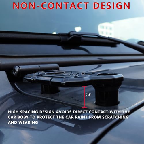 Image of JL A-Pillar Light Bar Mount Brackets CNC Offroad Auxiliary LED Pod Fog Lamp Mounting Stand Ditch Hood Cowl Holder, 2PCS Black Aluminum Alloy Mounts for Wrangler JL JLU 4xe Gladiator JT Accessories