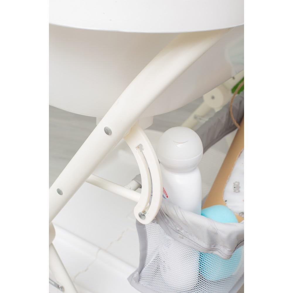 Interbaby Bañera Bebé Cambiador Plegable Patas, Ruedas, Hamaca (Dino) | Bañera con cambiador 2 en 1, hamaca anatómica extraíble, patas antideslizantes, altura ergonómica, portátil
