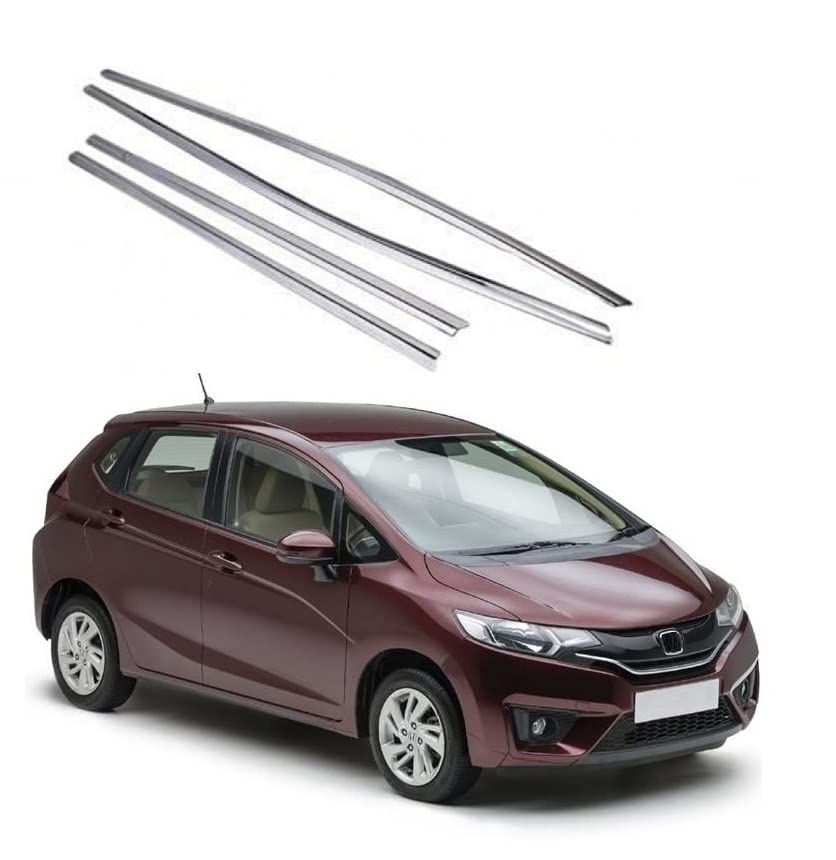 Image of Car Lower Chrome Window Garnish for Honda Jazz Type - 2 (2015-2019)