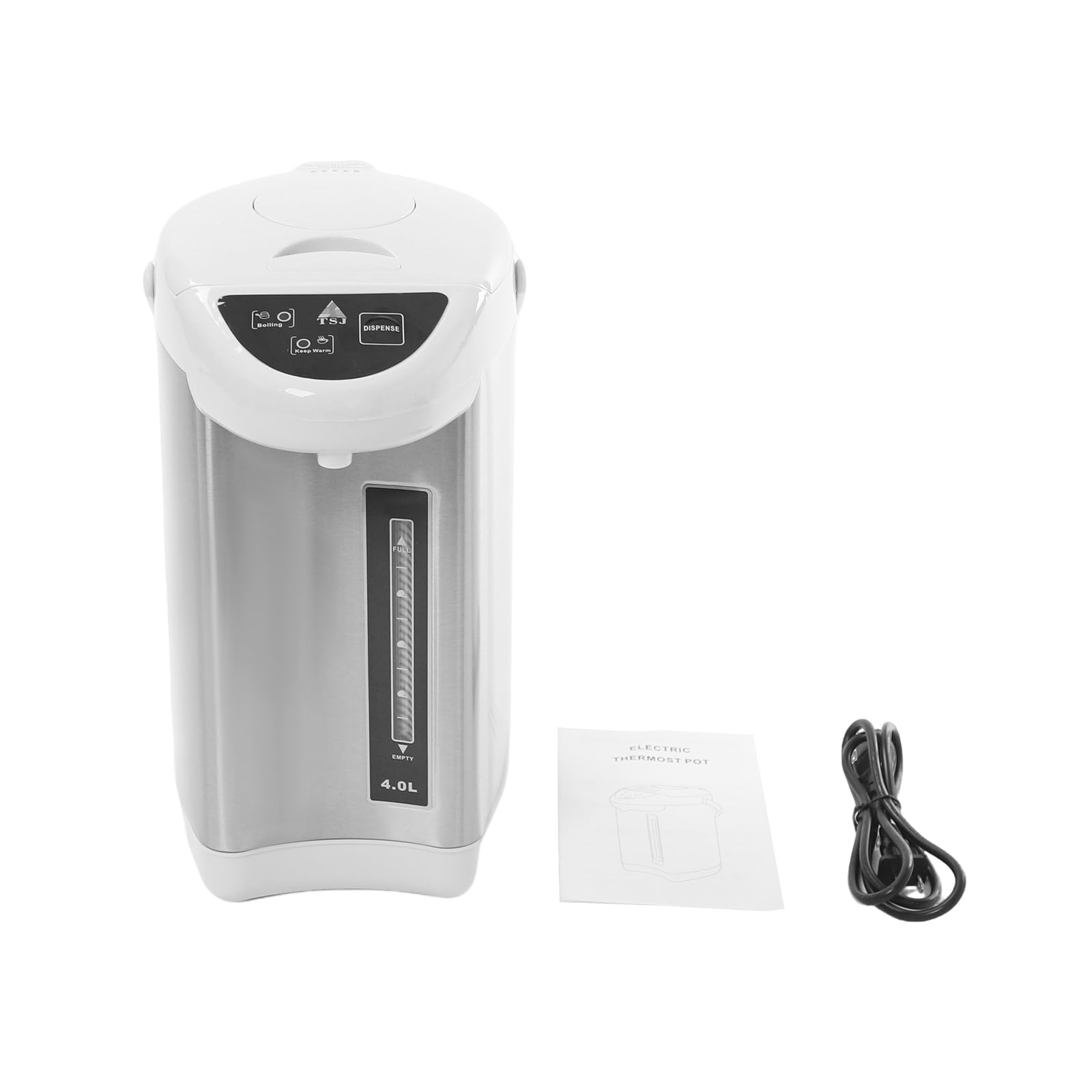 4L Electric Hot Water Urn Pot Dispenser Stainless Steel Instant Auto Boiler and Warmer with Insulated for Tea| Coffee (Gray)