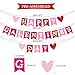 Colorful Happy Galentines Day Banner Red Pink Heart Garland Banner Valentines Day Decorations for Galentines Day Girls Ladie Anniversary Decorations Supplies
