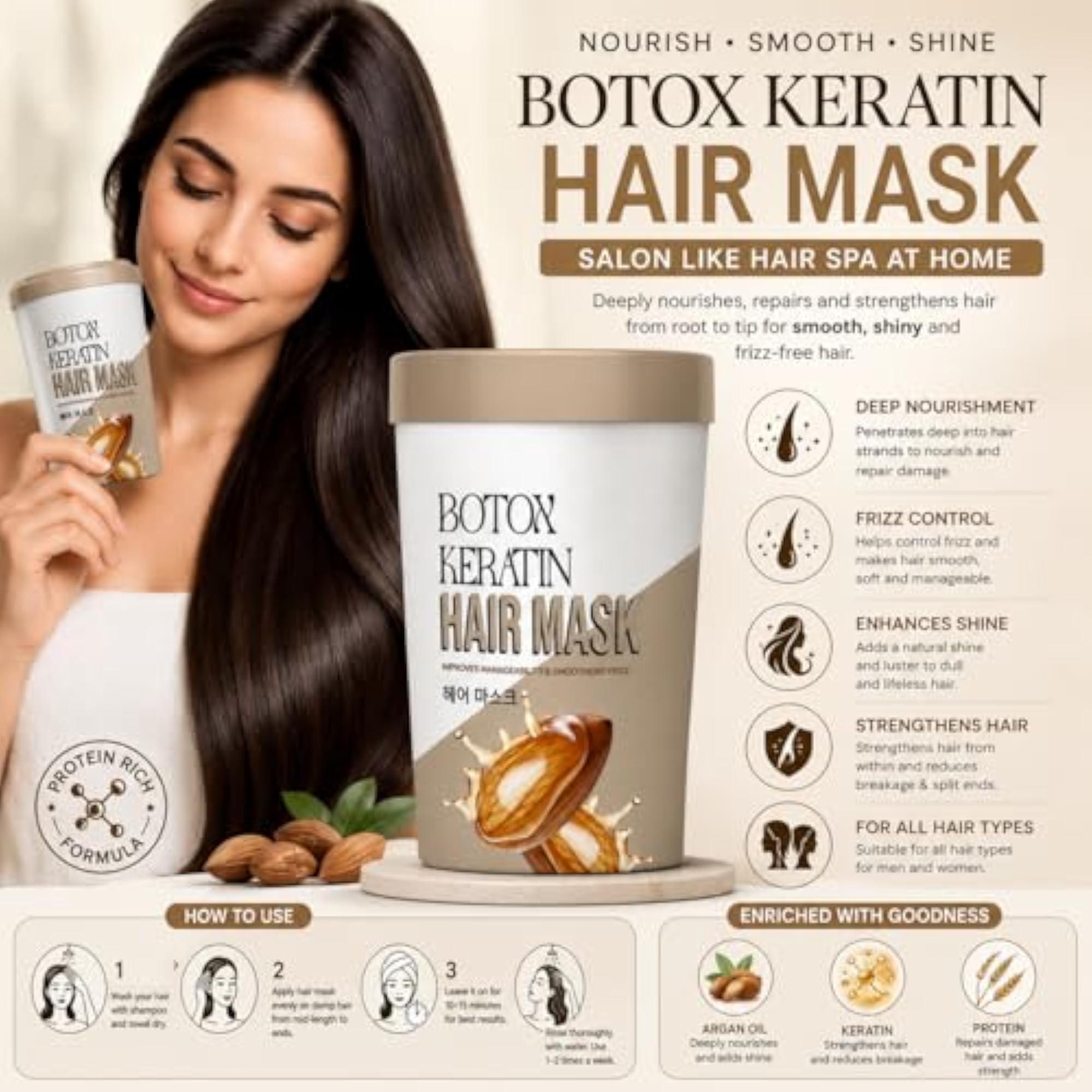 Keratin Hair Mask, 800g