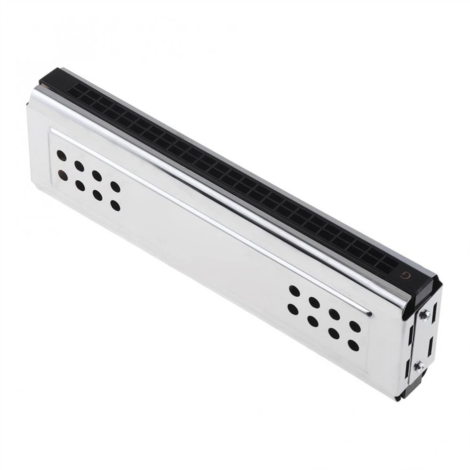 Armonica A Bocca Professionale Chiave Professionale A 24 Fori di C&G Armonica Tremolo A Doppia Faccia in Argento per Principianti Adulti E Bambini