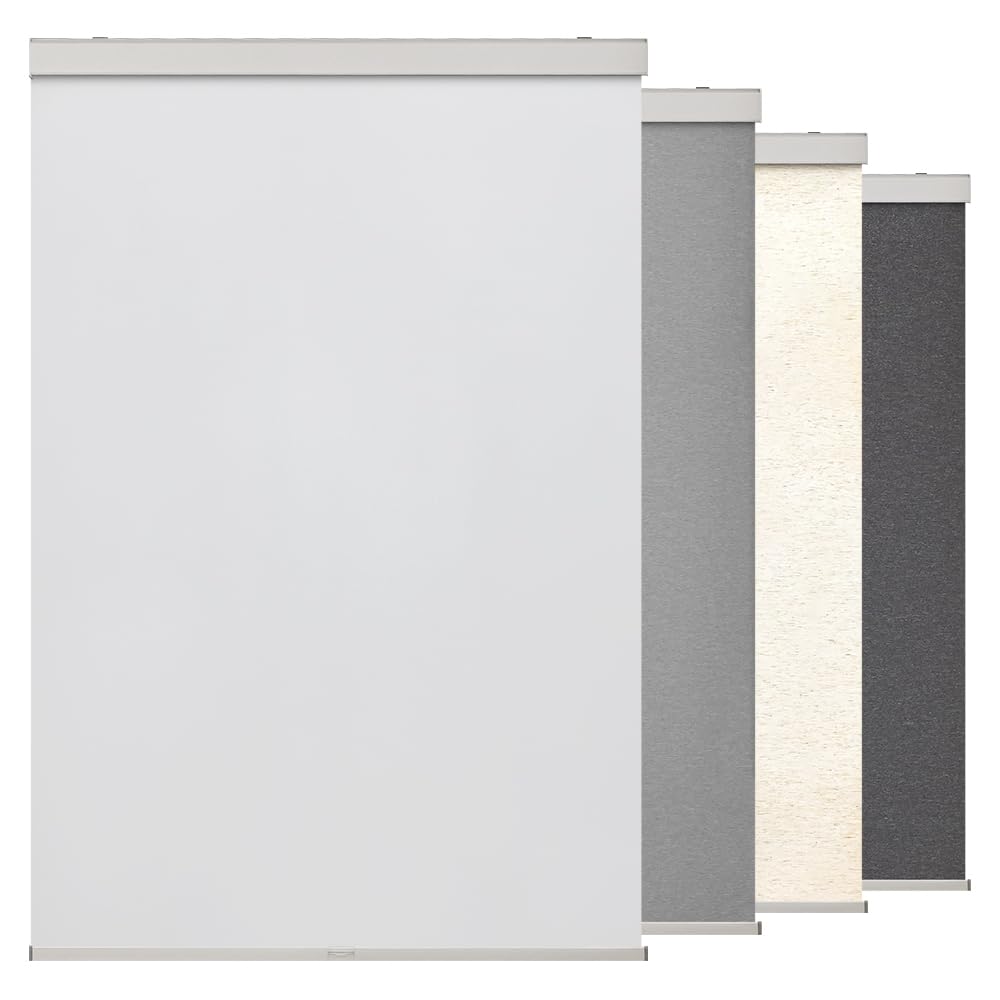 Free Stop Cordless Roller Shades Semi-Opaque Blinds for Windows Room Darkening Rolled Up and Down Shades, UV Protection Window Shades Door Blinds for Home and Office (35“ W x 72" H, White)