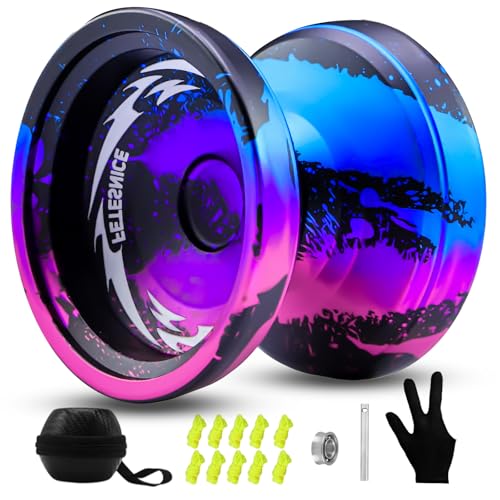 FS23 Finger Spin Yoyo - Professional Metal Trick Yo-yo, Responsive & Unresponsive Yo yo for Kids 8-12 & Adults, Dual Function Fingerspin Trick Yoyo...