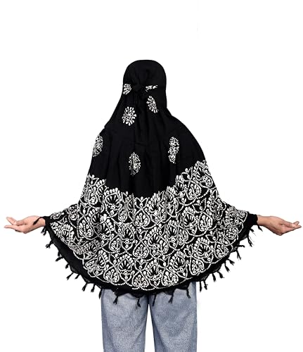 Image of Cotton Long Scarf Cum Mask Scarves Usable for Vehicle Driver | White Printed Design Fabric | Universal Size | Soft & Breathable Sun Protection | For Girl & Women