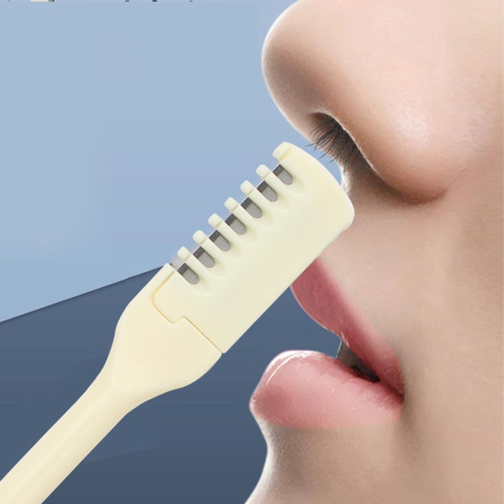 2 Piece 2-in-1 Nose Hair Trimmers: 360° Rotating Nasal Hair Cutter Cleaners for Men and Women