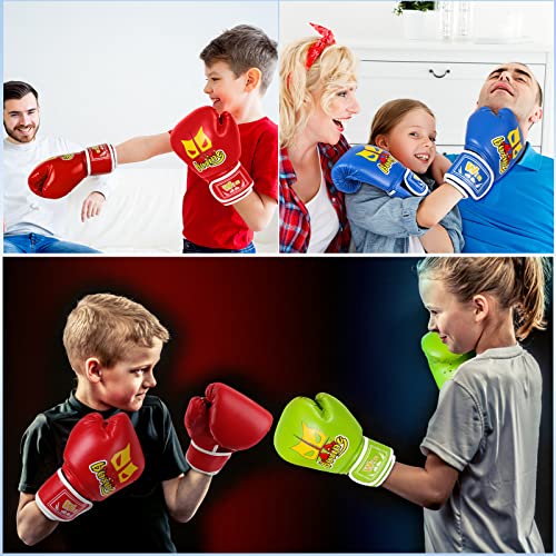 Sifenyu Kids Boxing Gloves,Sparring Gloves For Youth And Toddler Children Youth Punching,Red Blue Green (Blue) #TOP6