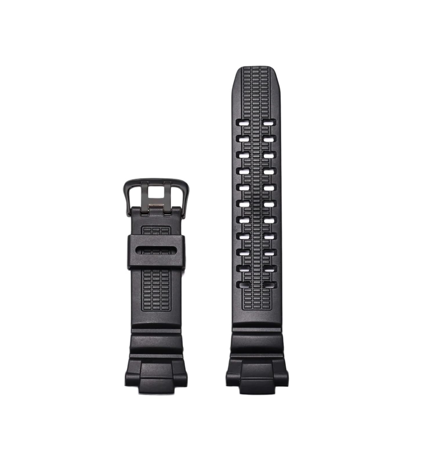 Bracelet Montre Compatible Casio GW-3500B, GW-3000B, GW-2000 - Caoutchouc Silicone Souple, Boucle Ardillon - Noir - Longueur 21cm
