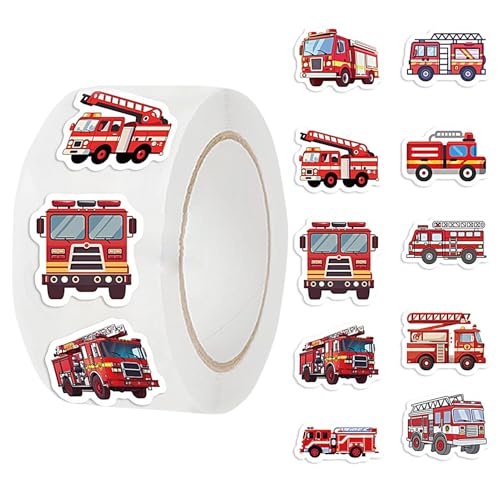 Ampia applicazione: migliora il fattore divertente durante le serate a tema vigili del fuoco con adesivi per camion dei pompieri, perfetti per cospargere fascino a tema su sacchetti regalo, album, quaderni e altro ancora.