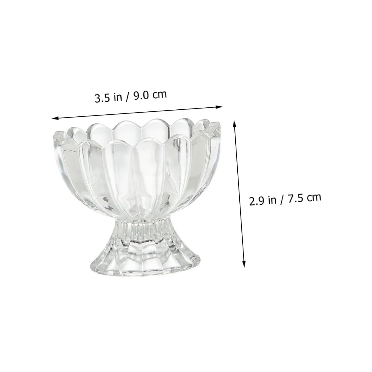 BESPORTBLE Tazas De Comida De Vidrio Transparentes 100 Ml Para Pudín y Helado, Resistentes Al Frío y Calor, Juego De 6 Unidades Para Servir Postres En Cocina y Fiestas
