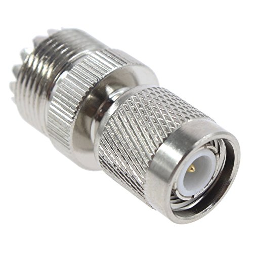 Adaptador coaxial RF TNC macho a UHF hembra, pack de 2 miniatura 2