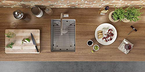 Image of Ruvati 16 x 18 inch Undermount Bar Prep Tight Raduis 16 Gauge Kitchen Sink Stainless Steel Single Bowl - RVH7116