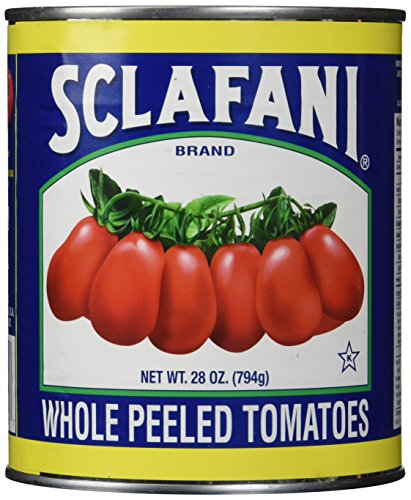 Sclafani Whole Peeled Tomatoes, 28 Ounce (Pack of 12)