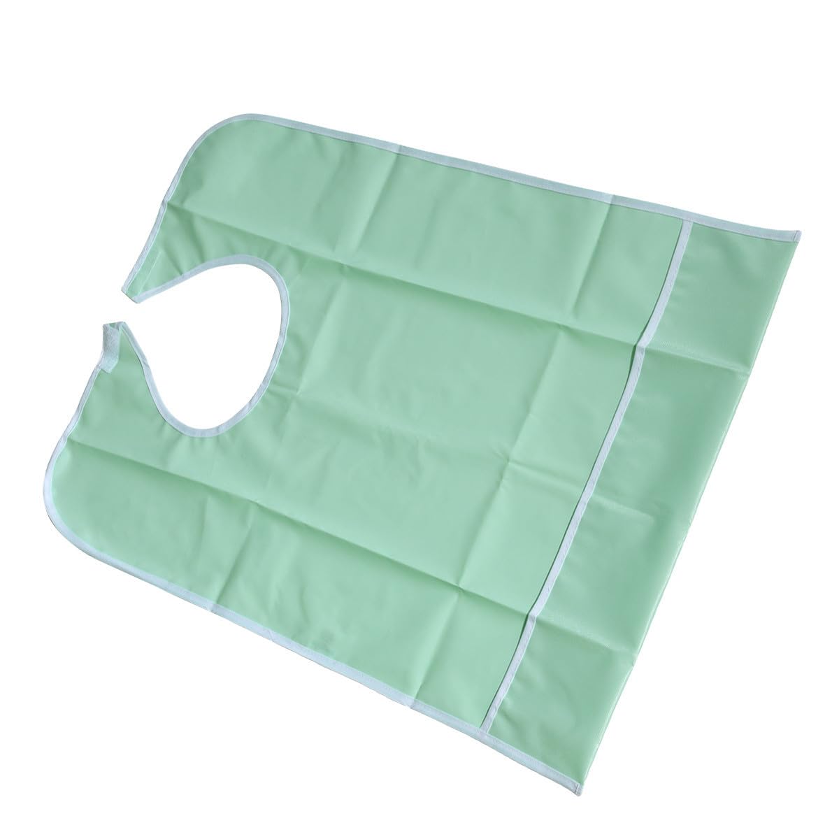 Nuolux Light Green Bib For Elderly Waterproof Mealtime Bib Protector Aid Apron (Light Green)