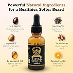 Grey Beard's Grooming Lounge - Wild Vanilla Beard Oil for Men -Eliminates Itch & Dandruff - Deep Conditioning with Jojoba, Argan & Grapeseed Oils - Vanilla & Sandalwood Scent Natural Beard Oil (1oz) - Image 4
