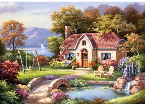 Anatolian Puzzle 1500 pi&egrave;ces : Cottage Avec Petit pont en Pierre, Sung Kim