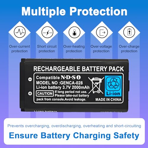 Image of TWL-003 for Nintendo DSi Battery Replacement - Compatible with Nintendo DSi, NDSi, TWL-001 Game Console Battery li-ion 2000mAh