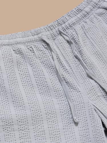 Image of StitchX Men's Airport Look Textured Seersucker Cotton Jogger Trousers S-4XL
