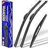 3 wipers Replacement for 2014-2018 BMW X5, Windshield Wiper Blades Original Equipment Replacement - 24"/20"/12" (Set of 3) U/J HOOK