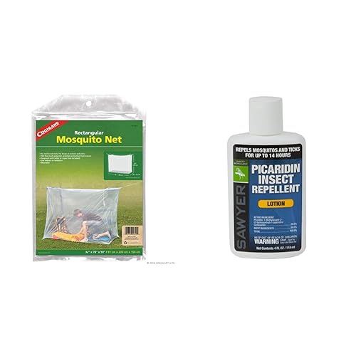 Coghlan's 9640 - Mosquitera de 32 x 78 pulgadas, multicolor, individual anchomalla 180 y productos Sawyer SP564 Premium repelente de insectos con