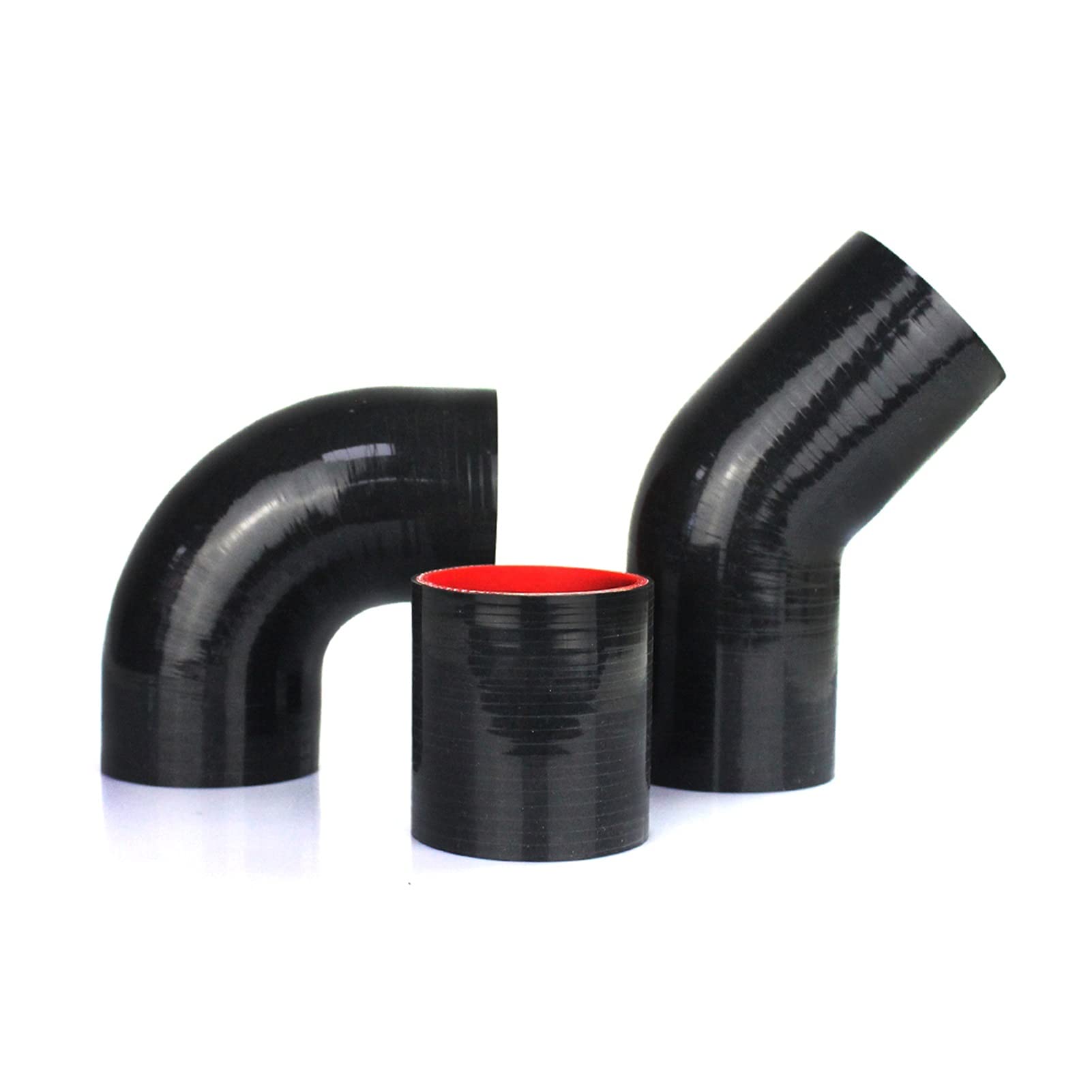 Manguera de codo de silicona reductora de 90 grados, 38, 51, 57, 70, 89, 89 mm, tubo de goma compatible con manguera de entrada de aire frío (51-63 mm)