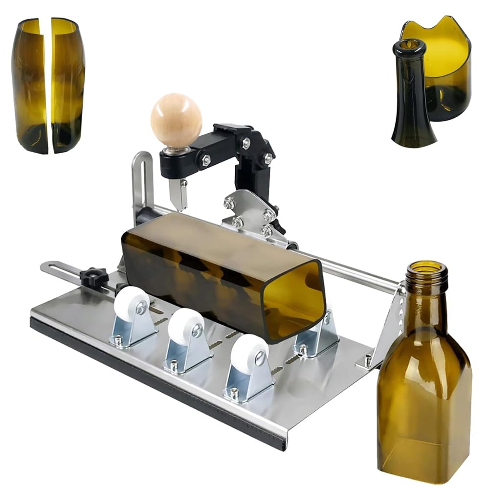 Glass Bottle Cutter,Glass Cutter for Bottles with Detailed Instructions,Upgraded Precision Bottle Cutter,DIY Craft Kit,Fit Most Glass Bottles