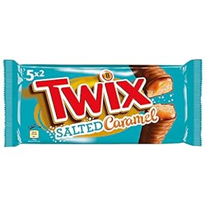 Twix Salted Caramel Schokoriegel | Schokoladen-Multipack für Weihnachten | 5 Doppelriegel (5 x 46g)