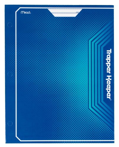 Mead Trapper Keeper 2-Pocket Portfolio, 12 x 9.38 x .12 Inches, Blue (72646)