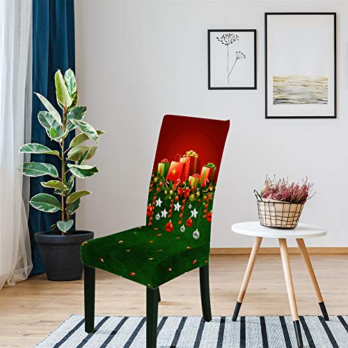 2/4/6 PCS Stretch Kerst Eetkamerstoelhoezen Verwijderbare WashableSeat Hoes voor Hotel, Eetkamer, Ceremonie, Banket… - Afbeelding 5