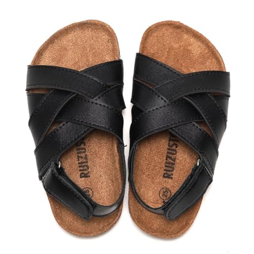 IWIHMIV Sandals for Little Girls Kids Slide Sandals Boys Adjustable Casual Summer Shoes Open Toes for Toddler4