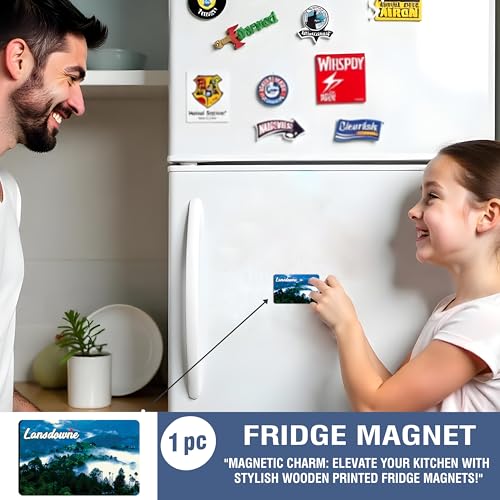 Image of Elegant Fridge Magnet with Themes |Rectangular Size Refrigerator Magnet with Magnetic Rubber Back | Pack of 1, 8.6cm X 5.4cm (Lansdowne)