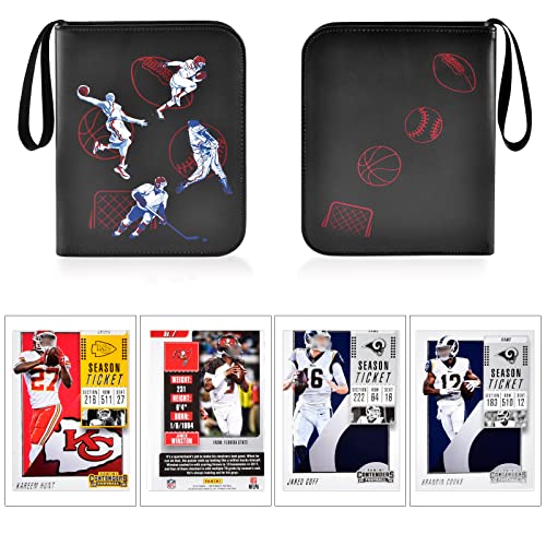 Football Card Binder Holder For Nfl Cards/ For Topps Baseball Cards 2022 Series. Basketball Cards Collection Album For Sports Trading Card, 440 Pockets Protector Case For Pm Tcg (Box Only)-Black #TOP1