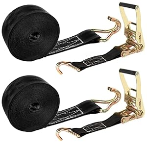 Lishine DOUS Heavy Duty Ratchet Straps 2-Pack