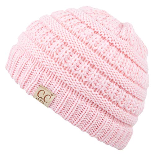 Image of C.C Hatsandscarf Kids Beanie Ages 2-5 Warm Chunky Thick Stretchy Knit Slouch Beanie Skull Hats (YJ-847-KIDS)