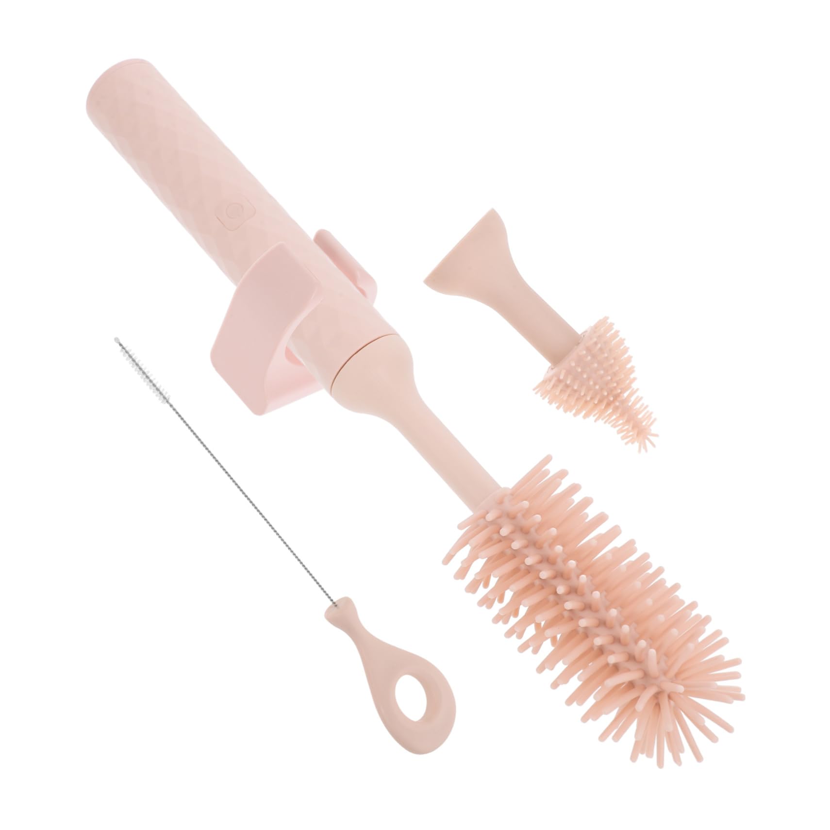 SOLUSTRE Spazzola Elettrica in Silicone Ad Alta Efficienza Per Biberon Spazzole Flessibili Per Biberon Per Una Pulizia Rapida E Sicura