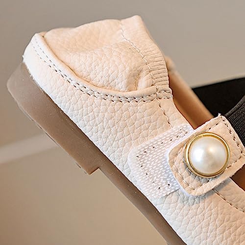Simple Kids Girls Shoes Spring/Summer Short Heel Pearl Buckle Colored Casual Shoes Party Soccer Slides for Girls3