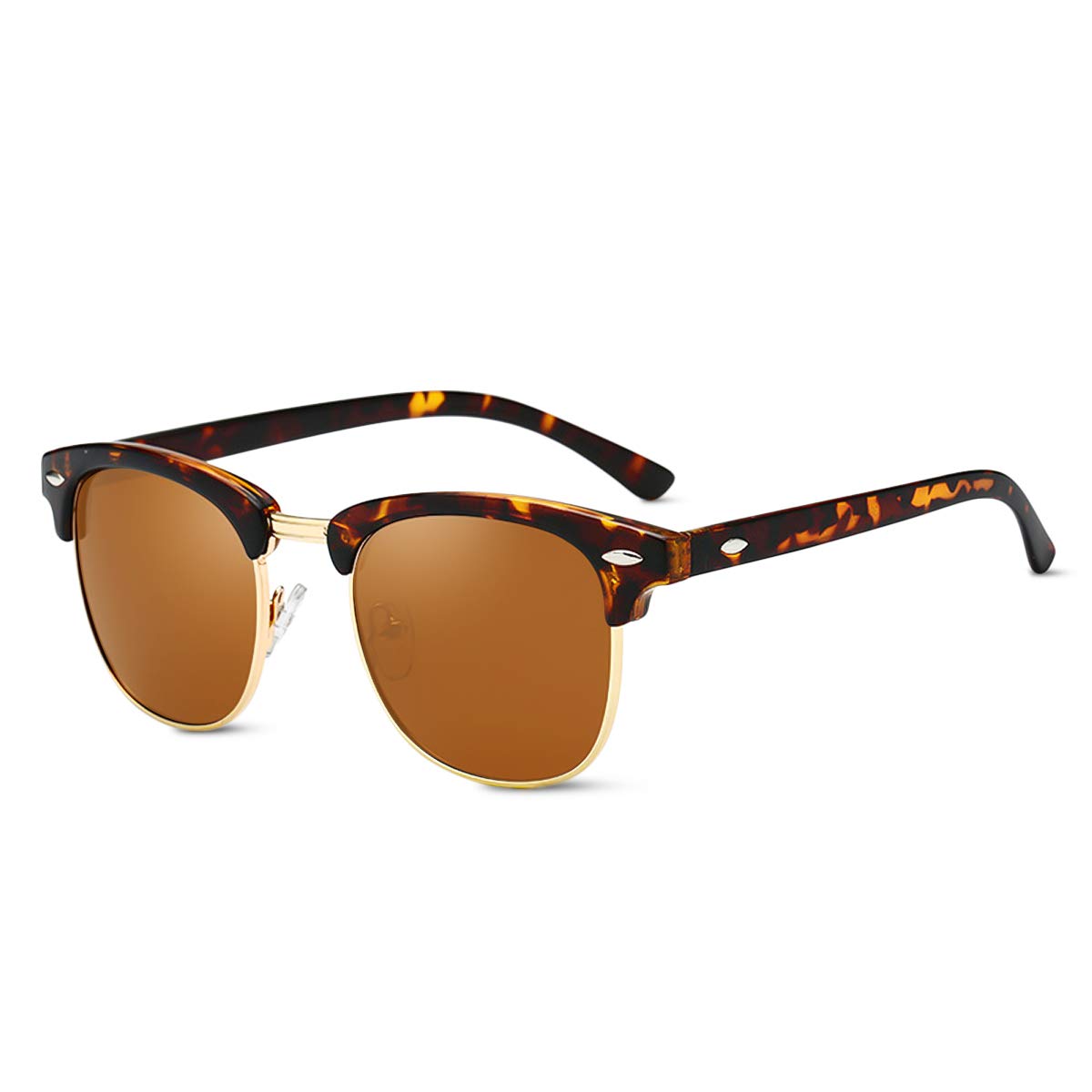 LumiSyne Polarised Sunglasses Mens Womens Ultralight Semi-Rimless Frame UV 400 Protection Goggle Fashion Driving Sunglasses Outdoor Travel Gift Box