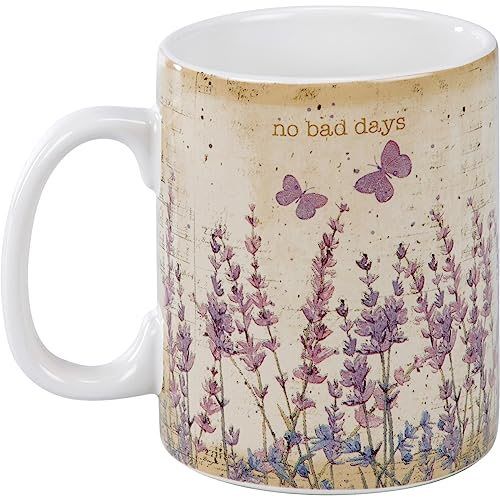 Primitives-by-Kathy-No-Bad-Days-Mug-with-Handle-Ceramic-Cup-with-Handle-Coffee-Stoneware-Mug-Light-Weight-Rustic-Durable-13-Pounds-Capacity1-Count Primitives by Kathy No Bad Days Mug with Handle Ceramic Cup with Handle Coffee Stoneware Mug Light Weight Rustic Durable 13 Pounds Capacity1 Count