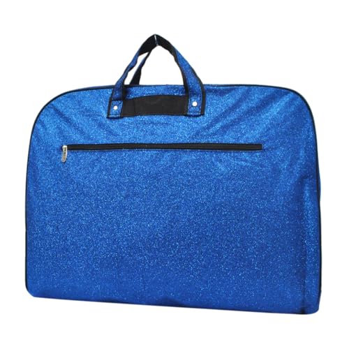 NGIL Glitter Cheer Dance and Competition Travel Companion Hanging Garment Bag for Girls (Glitter-Royal)