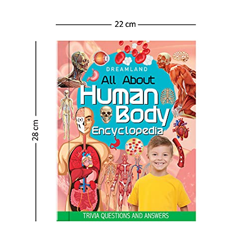 Image of Human Body Encyclopedia for Children Age 5-15 Years | Illustrated Kids Reference Book with Fun Facts, Trivia Questions & Answers | Learn About Organs, Bones, Muscles, Brain, Blood, Senses, Digestive System, Human Anatomy & Amazing Body Functions