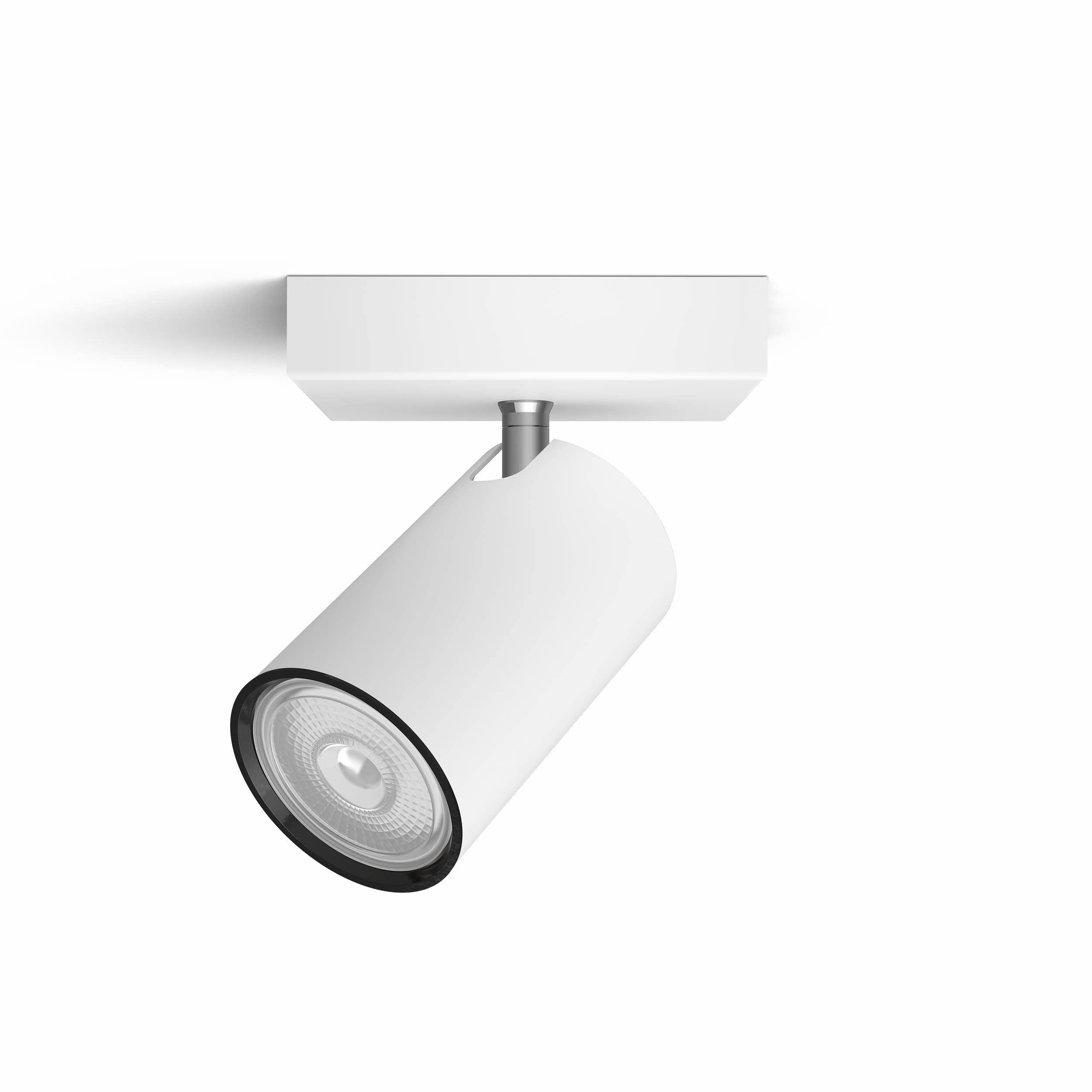 Philips Hue Kosipo Lámpara de techo (Blanco) - Luz blanca y de color - Aplique de pared y techo con 1 foco - GU10 - Hue White and Color Ambiance