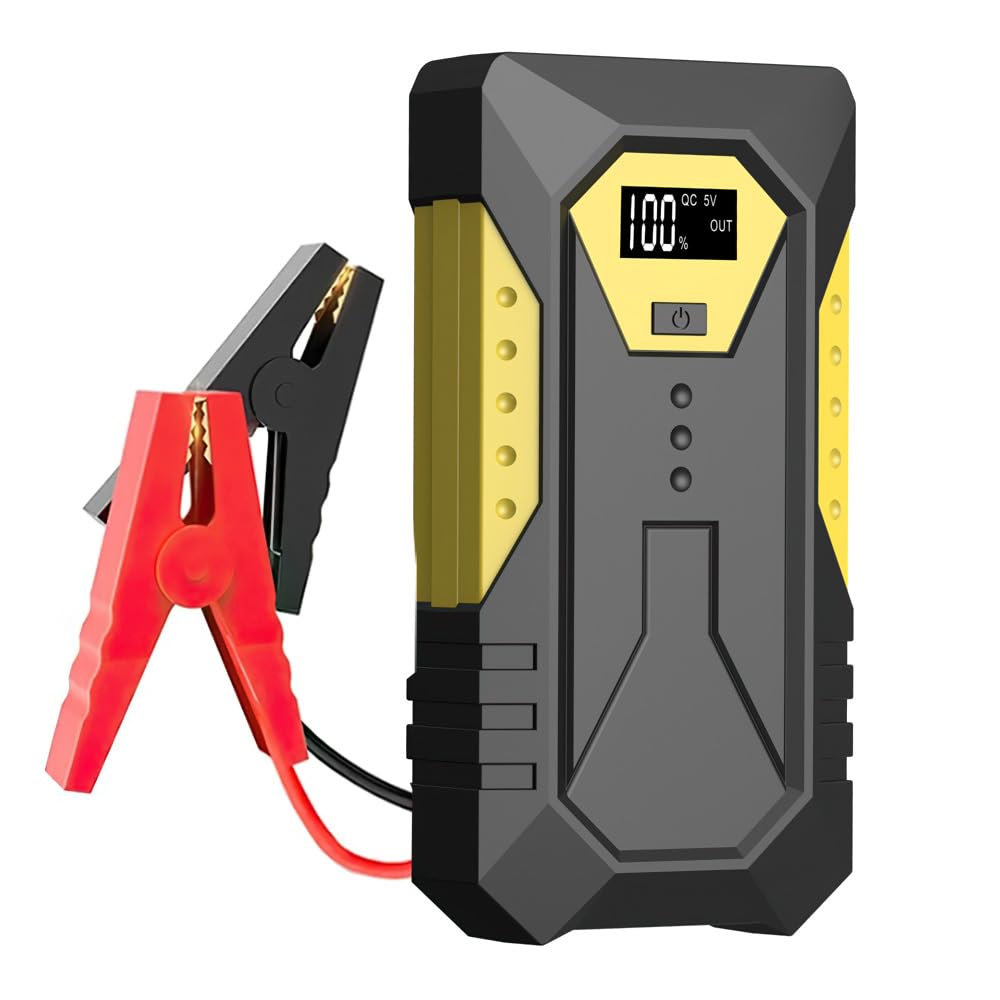 Booster Batterie Voiture 26800mAh 800A, Jump Starter Portable, Demarreur Batterie Voiture (Jusqu'à 6.0L Essence Ou 5.0L Gazole), avec Pinces De SûReté Intelligentes Lampe à LED
