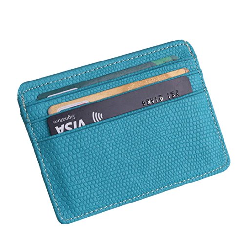 Preisvergleich Produktbild Goosun Unisex Flaches Kleines Kreditkartenetui Mode Eidechse Muster Bank Kartenpaket Münztüte Kartenhalter Damen Scheckkartenetui Kartenetui Visitenkartenetui Portemonnaie Card Holder (Himmelblau)